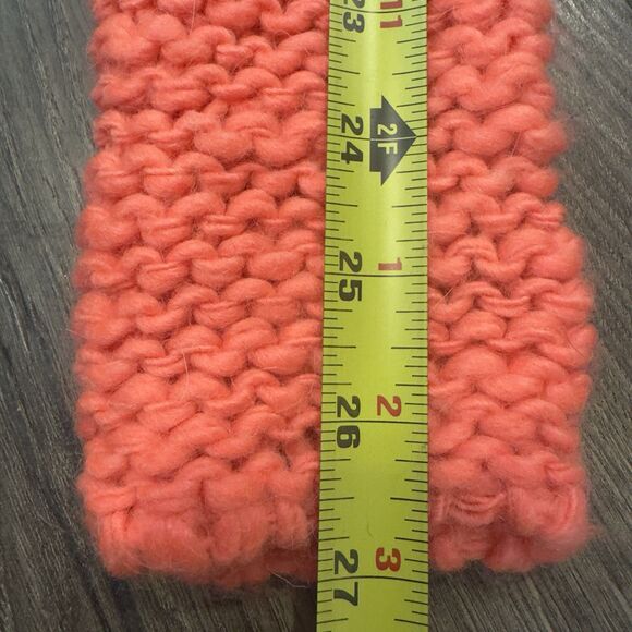 Free People Sweater Cable Knit Size S Wool Blend Boho Chunky Pink Orange - Picture 4 of 6